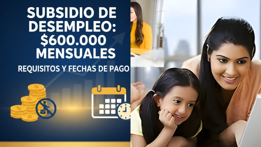 Subsidio de desempleo: $600.000 mensuales, requisitos y fechas de pago