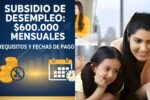 Subsidio de desempleo: $600.000 mensuales, requisitos y fechas de pago