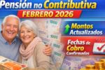 Pensión no contributiva febrero 2026: montos y fechas de cobro confirmadas