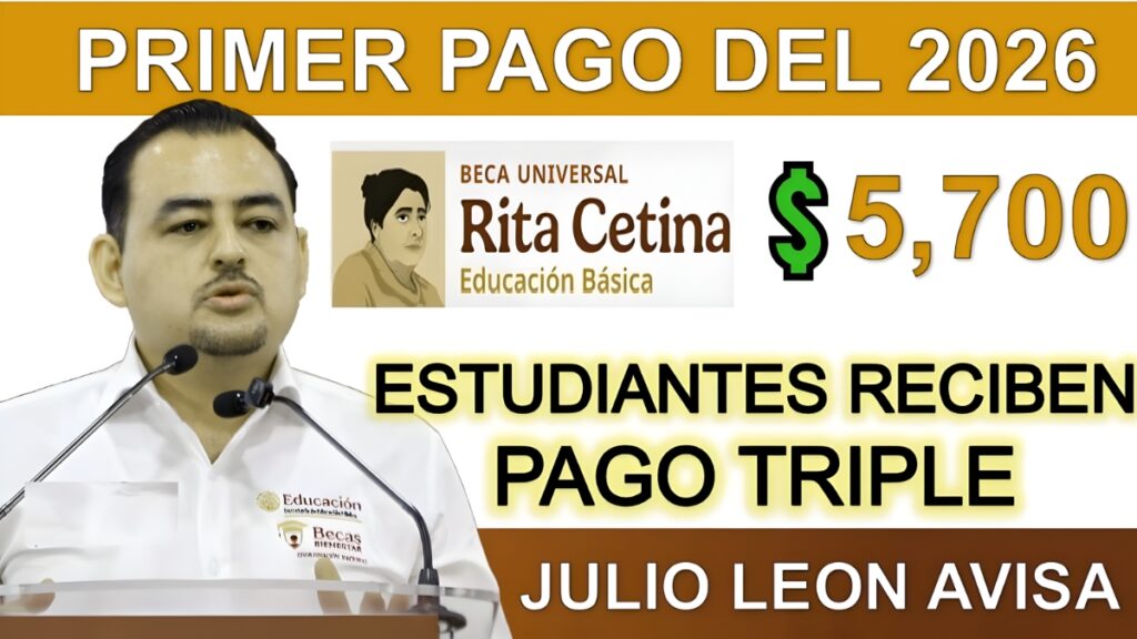Beca Rita Cetina 2026: quiénes reciben el pago triple en secundaria