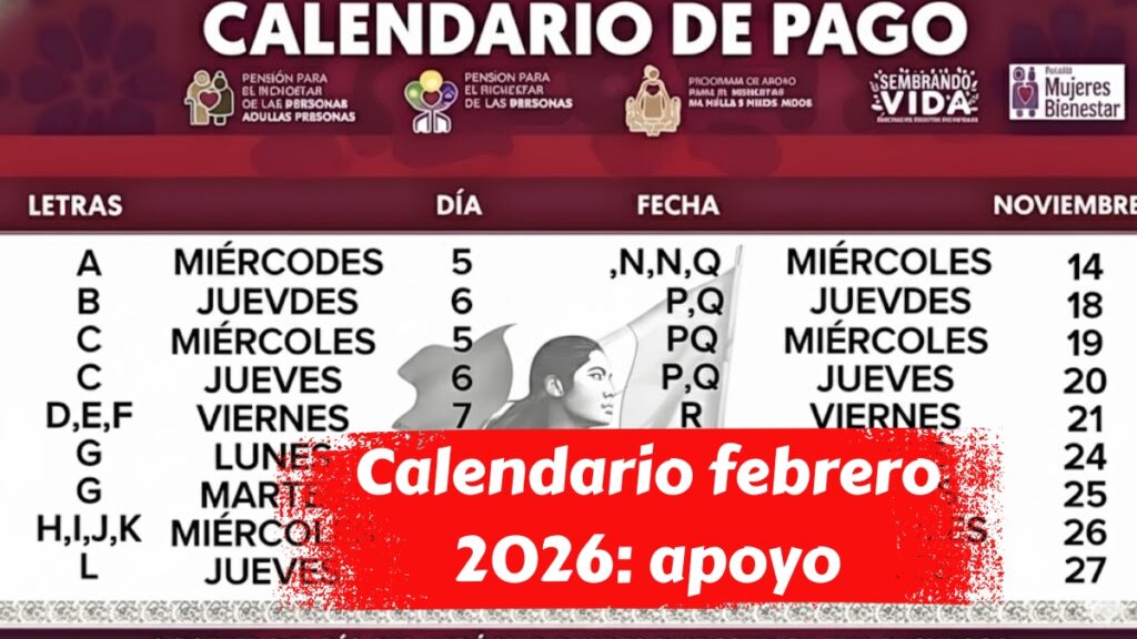 Calendario febrero 2026: apoyo a adultos mayores, cómo registrarse y día exacto de pago
