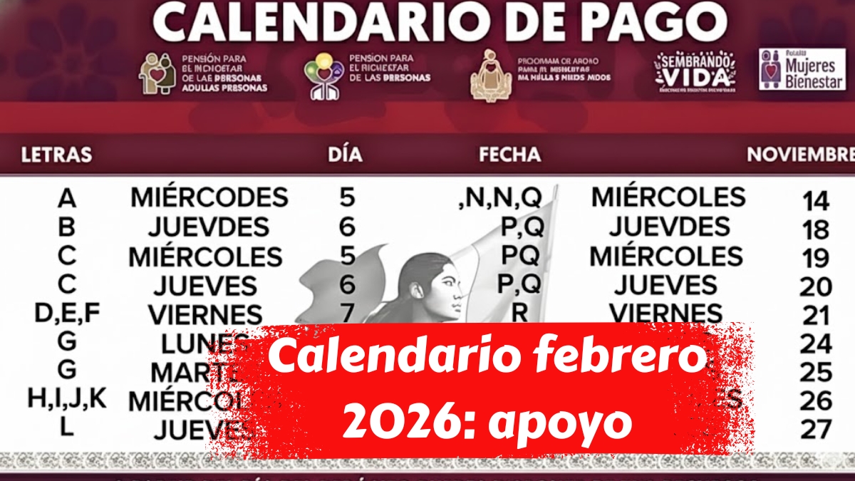 Calendario febrero 2026: apoyo a adultos mayores, cómo registrarse y día exacto de pago