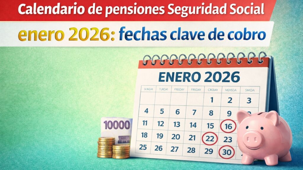 Calendario de pensiones Seguridad Social enero 2026: fechas clave de cobro