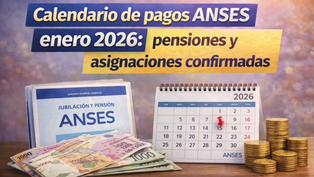 Calendario de pagos ANSES enero 2026: pensiones y asignaciones confirmadas
