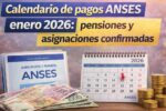 Calendario de pagos ANSES enero 2026: pensiones y asignaciones confirmadas