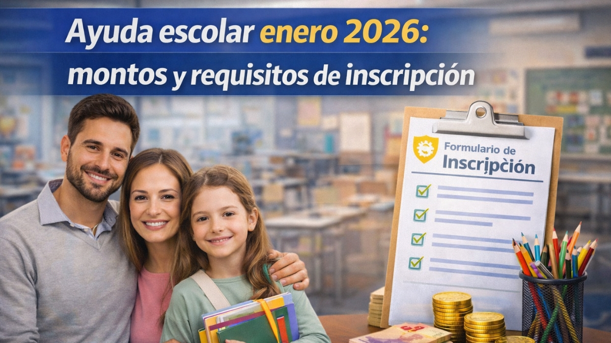 Ayuda escolar enero 2026: montos y requisitos de inscripción