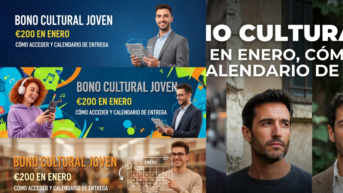 Bono cultural joven: €200 en enero, cómo acceder y calendario de entrega